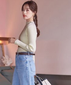 Tiaclasse 【洗える】ランダムリブニットプルオーバー