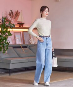 Tiaclasse 【洗える】ランダムリブニットプルオーバー