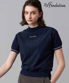 23区GOLF 【23Fondation/WOMEN】レイヤード風 コンビモックネック