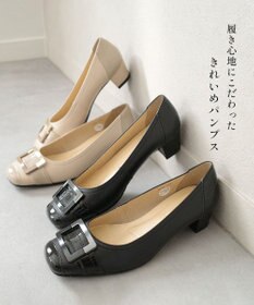 Pointer 日本製 本革バックルパンプス