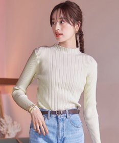 Tiaclasse 【洗える】ランダムリブニットプルオーバー