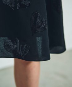 GRACE CONTINENTAL ハートスパンコールワンピース