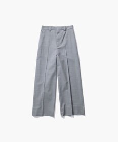 ATON WOOL SILK TWILL | タックレスワイドパンツ