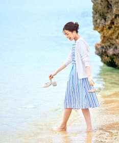 Tiaclasse L 【洗える】 1枚でサマになるマルチボーダーワンピース