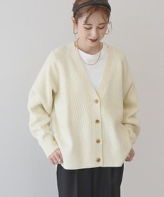 AMERICAN HOLIC バイパチラメ入りＶネック片畦ニットカーディガ