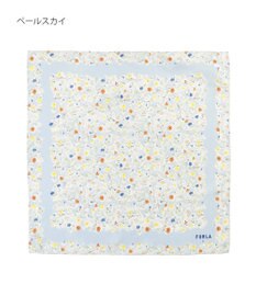 MOONBAT 【シルク100%】フルラ (FURLA) 小花柄 シルクプリントスカーフ 58cm×58cm