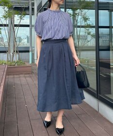 組曲 S 【WEB限定】シアーボイルタックフレア スカート