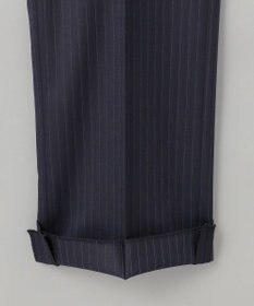 GOTAIRIKU 横に伸びる【TasmaniaWool/タマニアウール】ストレッチ スーツ（ネイビーストライプ）