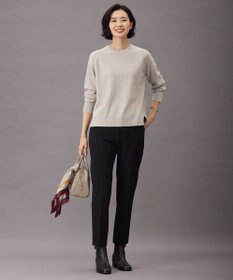 J.PRESS LADIES L 【洗える】SEMI WORSTED WOOL クルーネック ニット