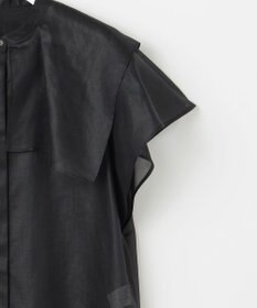 23区 L 【接触冷感/洗える】シアーフィルム ブラウス