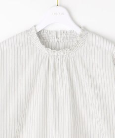 ANY SIS 【洗える】シャーリングフリルスタンド ブラウス