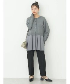 earth music&ecology プリーツドッキングカーディガン