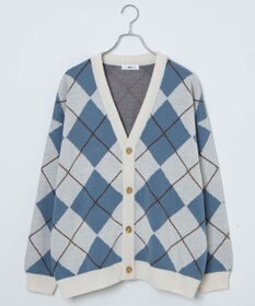 WEGO オーバーフィットパターンカーディガン