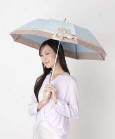 MOONBAT 【遮光/晴雨兼用日傘】LANVIN en Bleu (ランバン オン ブルー)ビジューリボン 遮熱 UV 折りたたみ傘 楽折