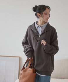 WEGO 【ユニセックス着用ITEM】ミラノリブハーフジッププルオーバー