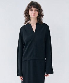 BEIGE， 【洗える】RUE / スリットネックフォルムブラウス