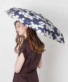 MOONBAT 【一級遮光/コンパクト】PAUL & JOE 晴雨兼用 日傘 折りたたみ日傘 軽量 総柄クリザンテーム 遮熱 UV