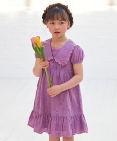 ANY KIDS エンブロイダリー レース ワンピース