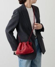 russet レザー巾着ミニショルダーバッグ(CE-1637)