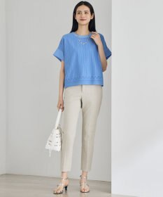 自由区 L 【SHIHOさん着用・昨年大好評・新色追加・後ろウエストゴム】シェルタリングテーパード パンツ