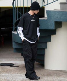 WEGO 【2点セット】アクセ付きアンサンブルグラフィックT（長袖）