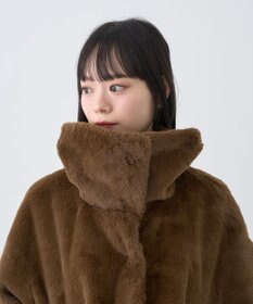 earth music&ecology ファーショートブルゾン