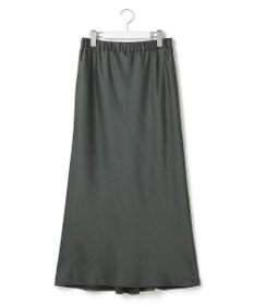 23区 L 【洗える】テクスチャーサテン ナロー スカート