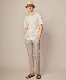 JOSEPH ABBOUD 【ウエストも伸びる！/ストレッチ】ミックスリネンシャンブレーパンツ