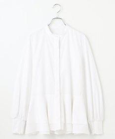 #Newans 【シワになりにくい/洗濯機可能】ダブルフリルヘムシャツ