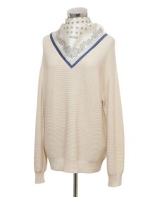 MOONBAT 【シルク100%】MACKINTOSH PHILOSOPHY(マッキントッシュ フィロソフィー）幾何柄 シルクプリントスカーフ 日本製 68cm×68cm UV対策