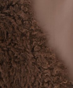 earth music&ecology フェイクファーショートジレ