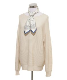 MOONBAT 【シルク100%】MACKINTOSH PHILOSOPHY(マッキントッシュ フィロソフィー）幾何柄 シルクプリントスカーフ 日本製 68cm×68cm UV対策