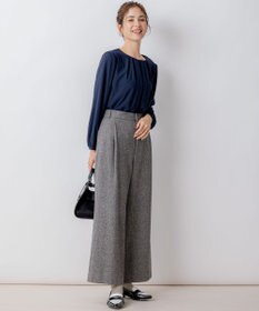 組曲 S ネコアシツィード ワイドパンツ