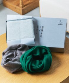 AND WOOL ホワイトカシミヤ100％のスヌード