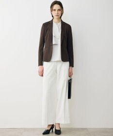 ICB L ストレッチジョーゼット ラッフルディテールブラウス