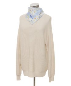 MOONBAT 【シルク100%】フルラ (FURLA) 小花柄 シルクプリントスカーフ 58cm×58cm