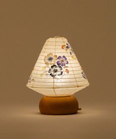 ちょうちん堂 【あかり道】〈手書絵付〉アリアケスミレ ちょうちん ライト