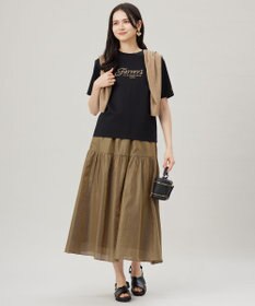 自由区 【洗える】ブライトシアーシャンブレー スカート