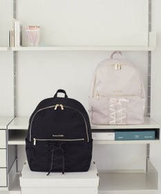 Maison de FLEUR 撥水加工レースアップリボンリュック