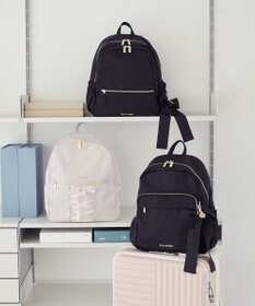 Maison de FLEUR 撥水加工レースアップリボンリュック