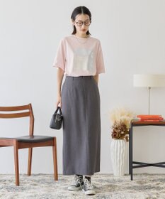 AMERICAN HOLIC ボックスロゴ箔プリントＴシャツ