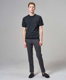 JOSEPH HOMME 【新柄】リュクスレーヨンボーダー　クルーネック半袖ニット