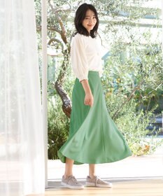 ANY リネンライクオックス フレアスカート