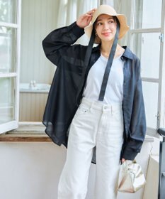 WEGO 【シワになりにくい/手洗い可】シアーBIGシャツ