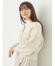 earth music&ecology ラメスラブニットカーディガン