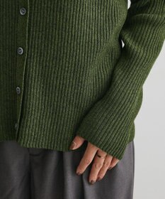 CRAFT STANDARD BOUTIQUE ミックスカラーポロ襟ニットカーディガン