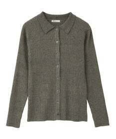 CRAFT STANDARD BOUTIQUE ミックスカラーポロ襟ニットカーディガン