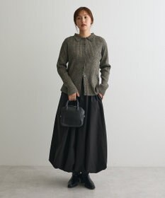 CRAFT STANDARD BOUTIQUE ミックスカラーポロ襟ニットカーディガン