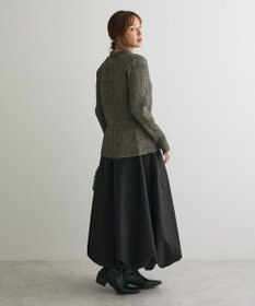 CRAFT STANDARD BOUTIQUE ミックスカラーポロ襟ニットカーディガン