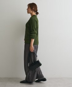 CRAFT STANDARD BOUTIQUE ミックスカラーポロ襟ニットカーディガン